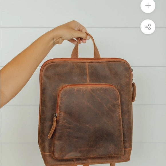 Heirloom Leather Backpack Neuflora - Picture 5 of 5